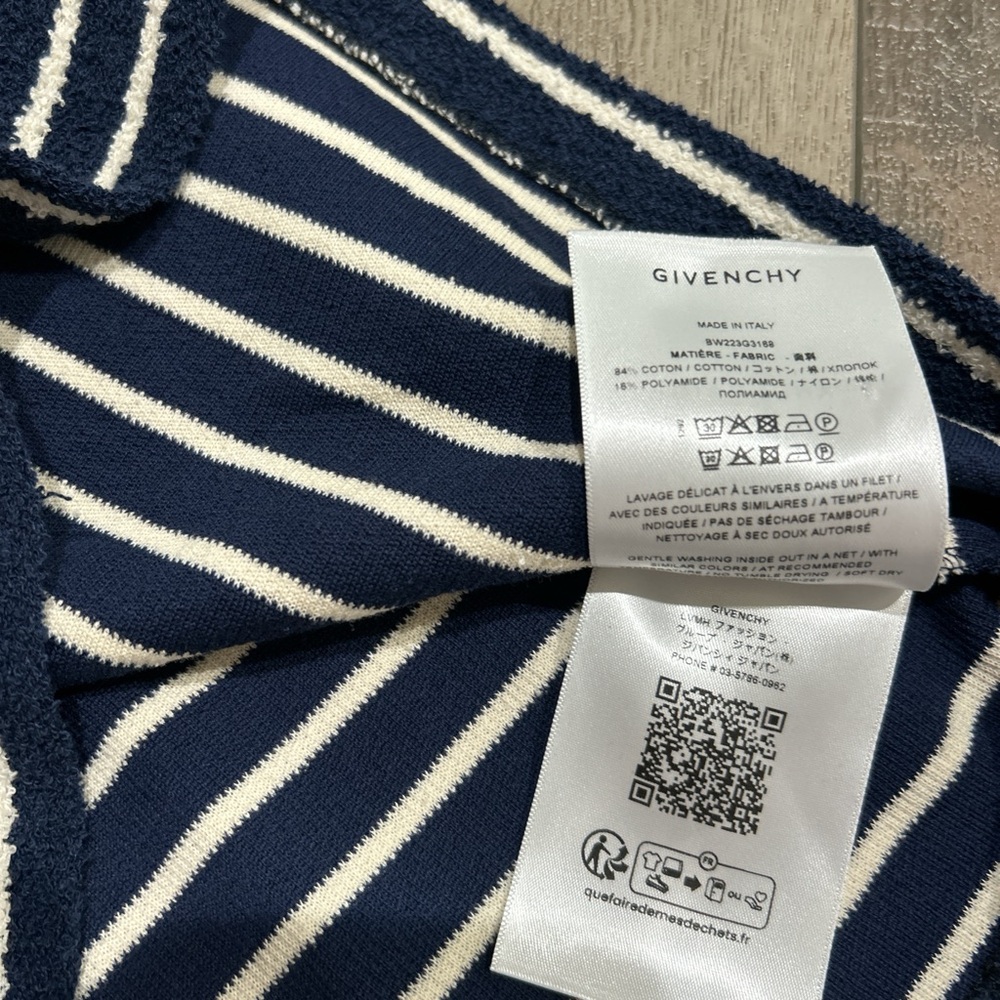 Givenchy striped terry halter neck mini dress in navy - Picture 8 of 10